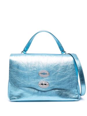 Zanellato Postina crinkled leather bag - Blue