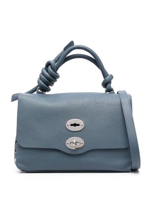 Zanellato Postina Piuma Knot leather tote bag - Blue