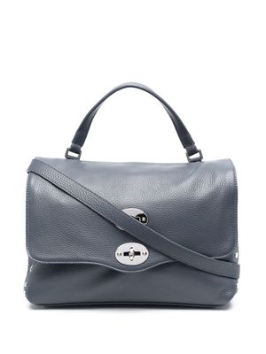 Zanellato stud-detail leather tote bag - Blue