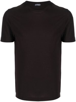 Zanone basic round-neck T-shirt - Brown