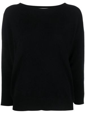 Zanone boat-neck wool-blend jumper - Black