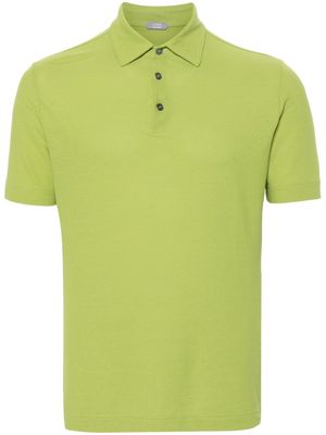 Zanone button-up cotton polo shirt - Green