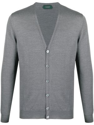 Zanone button-up knitted cardigan - Grey
