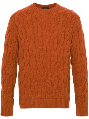 Zanone cable-knit virgin wool jumper - Orange