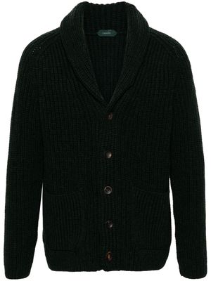 Zanone chunky-knit virgin wool cardigan - Green
