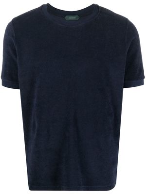 Zanone crew-neck cotton T-shirt - Blue