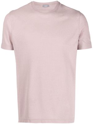 Zanone crew-neck cotton T-shirt - Pink