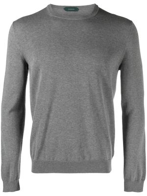 Zanone crew-neck knitted jumper - Grey
