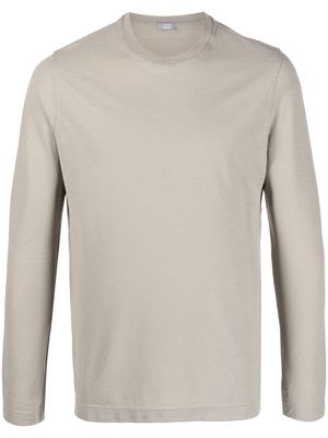 Zanone crew-neck long-sleeve T-shirt - Neutrals
