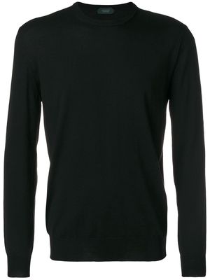 Zanone crew neck sweater - Black
