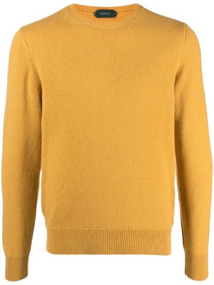 Zanone crew-neck virgin wool jumper - Yellow