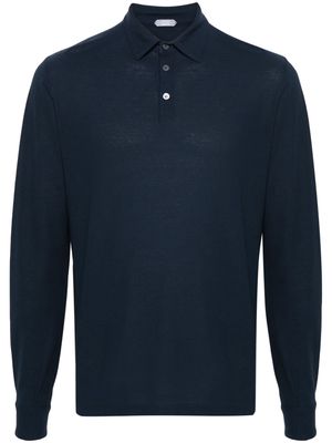 Zanone dyed cotton polo shirt - Blue