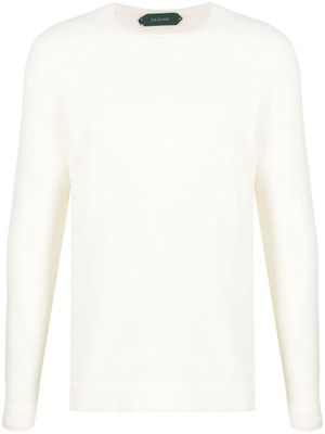 Zanone fine-knit raglan-sleeve jumper - Neutrals