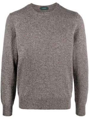 Zanone intarsia-knit wool jumper - Grey