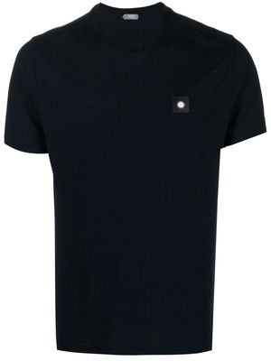 Zanone logo patch cotton T-shirt - Blue