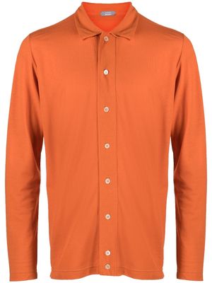 Zanone long-sleeve cotton shirt - Orange