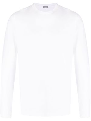 Zanone long-sleeve cotton T-shirt - White