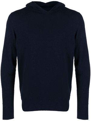 Zanone long-sleeve hoodie - Blue