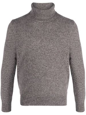 Zanone mélange-effect roll neck wool jumper - Grey