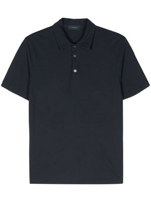 Zanone organic-cotton polo shirt - Blue