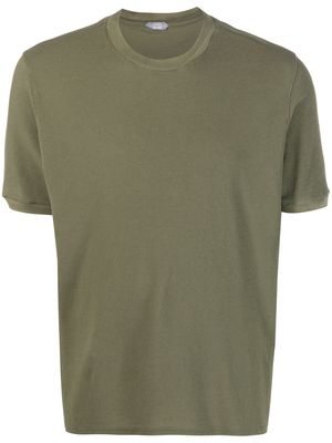 Zanone plain cotton T-shirt - Green