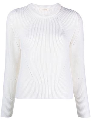 Zanone ribbed-knit virgin wool jumper - White