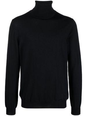 Zanone roll-neck virgin wool blend jumper - Black