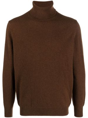 Zanone roll-neck wool-blend jumper - Brown