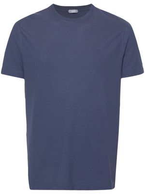 Zanone round neck cotton T-shirt - Blue