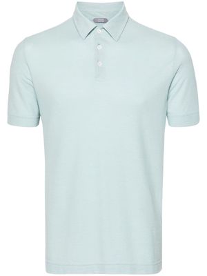 Zanone short-sleeve cotton polo shirt - Blue
