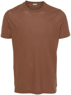 Zanone short-sleeve cotton T-shirt - Brown