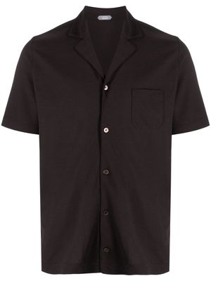 Zanone spread-collar button shirt - Brown