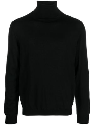 Zanone virgin wool roll-neck jumper - Black