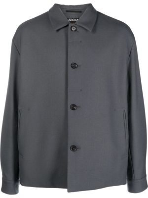 Zeal single-breasted shirt jacket - Grey