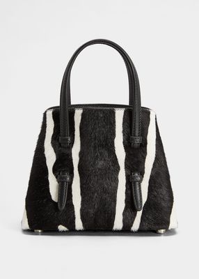 Zebra Calf Hair Top-Handle Bag