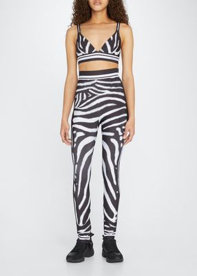 Zebra Leggings w/ Ankle Zips