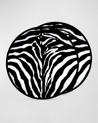 Zebra Set 2 Dinner Plates