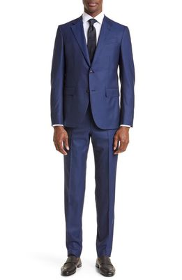 ZEGNA 15Milmil15 Micro Pattern Wool Suit in High Blue