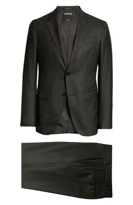 ZEGNA 15Milmil15 Stripe Wool Suit in Grey