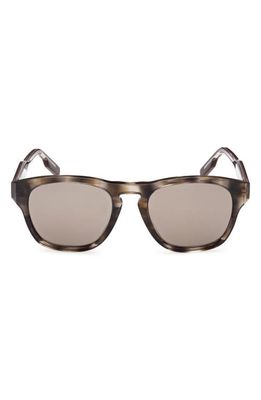 ZEGNA 52mm Round Sunglasses in Grey/Other /Roviex