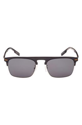 ZEGNA 56mm Browline Sunglasses in Grey/Other /Smoke