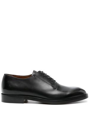 Zegna almond-toe leather Derby shoes - Black