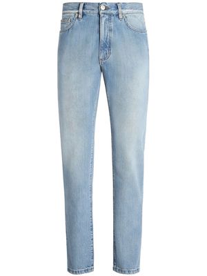 Zegna bleached-effect slim-fit jeans - Blue