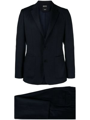 Zegna brushed wool suit set - Blue