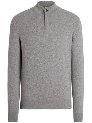 Zegna button-front cashmere jumper - Grey