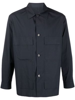 Zegna button-up shirt jacket - Blue