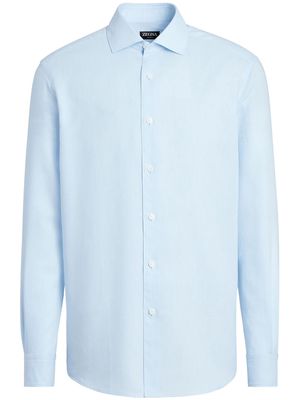 Zegna Cashco cotton-cashmere shirt - Blue
