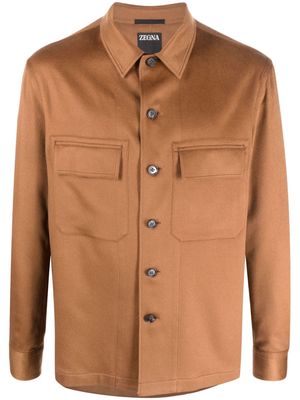 Zegna cashmere shirt jacket - Brown