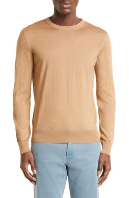 ZEGNA Cashseta Cashmere & Silk Sweater in Oatmeal
