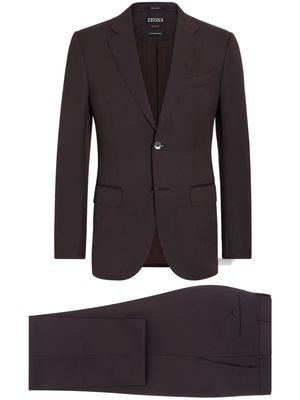 Zegna Centoventimila single-breasted wool suit - Brown